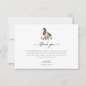 Carte De Remerciements Rustic Mallard Canard Petit Baby shower de canard (Devant)