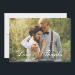 Carte De Remerciements Rustic Mariage Photo Love and Thanks<br><div class="desc">Rustic Mariage Photo Love and Thanks - Carte de remerciements</div>