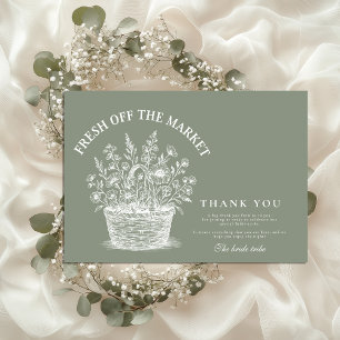 Carte De Remerciements Rustic Market Garden Douche