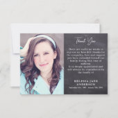 Carte De Remerciements Rustic Memorial Love Mémoire Photo Funérailles (Devant)