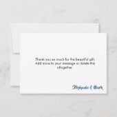 Carte De Remerciements Rustic Mountains Baby shower d'Aventure Couples (Dos)