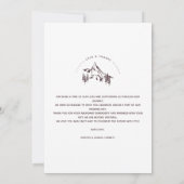 Carte De Remerciements Rustic Mountains Landscape Romantic Photo Wedding (Dos)
