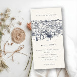 Carte De Remerciements Rustic Navy Winery Mountain Croquis de mariage Inv<br><div class="desc">Pour toute autre personnalisation ou tout autre élément correspondant,  n'hésitez pas à me contacter à l'adresse yellowfebstudio@gmail.com</div>
