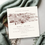 Carte De Remerciements Rustic Rust Winery Mountain Croquis Mariage Invita<br><div class="desc">Pour toute autre personnalisation ou tout autre élément correspondant,  n'hésitez pas à me contacter à l'adresse yellowfebstudio@gmail.com</div>