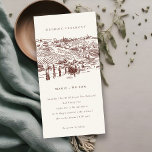 Carte De Remerciements Rustic Rust Winery Mountain Croquis Mariage Invita<br><div class="desc">Pour toute autre personnalisation ou tout autre élément correspondant,  n'hésitez pas à me contacter à l'adresse yellowfebstudio@gmail.com</div>