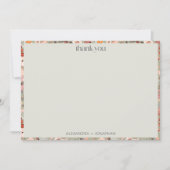 Carte De Remerciements Rustic Sage Botanical Couples Shower Custom Names (Devant)