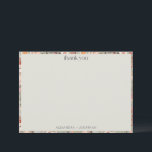 Carte De Remerciements Rustic Sage Botanical Couples Shower Custom Names<br><div class="desc">This personalized thank you card features a lush wildflower botanical border in muted sage, taupe, blush, and dusty rose framing a clean cream center with "thank you" in elegant typography and the couple's names below. The floral style brings a warm, cottagecore feel perfect for following up after a wedding, couples...</div>