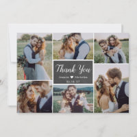 Rustic Simple 6 Photo Collage Mariage de script