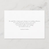 Carte De Remerciements Rustic Tree Ring Wood Script Calligraphy Wedding (Dos)