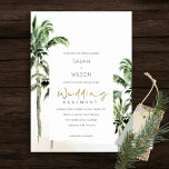 Carte De Remerciements Rustic Tropical Beach Palm Trees Wedding Invite<br><div class="desc">For any further customisation or any other matching items,  please feel free to contact me at yellowfebstudio@gmail.com</div>