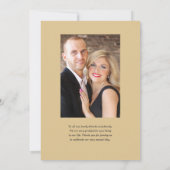 Carte De Remerciements Rustic Turquoise Beach Wedding Photo (Dos)