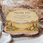 Carte De Remerciements Rustic Western Desert Wedding