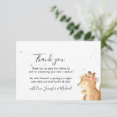 Carte De Remerciements Rustic wild animal squirrel Thank You (Debout devant)