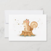 Carte De Remerciements Rustic wild animal squirrel Thank You (Dos)