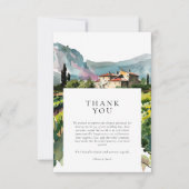 Carte De Remerciements Rustic Winery Mariage paysage (Devant)