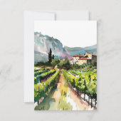Carte De Remerciements Rustic Winery Mariage paysage (Dos)