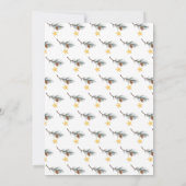 Carte De Remerciements Rustic Winter X'mas Tree Tractor Bear Baby Shower  (Dos)