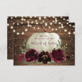 Carte De Remerciements Rustic Wood Citrouille Serez-vous mon maître d'hon (Devant / Derrière)