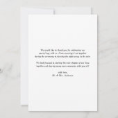 Carte De Remerciements Rustique aquarelle Cadre vert Mariage photo (Dos)