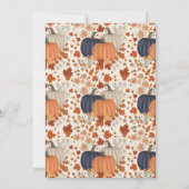 Carte De Remerciements Rustique Automne Citrouille Feuille Fleur sauvage (Dos)