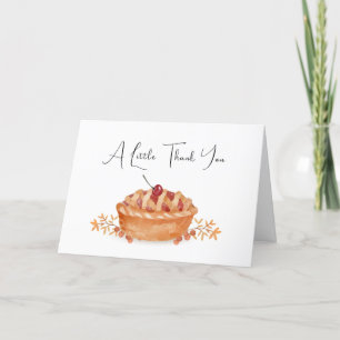 Carte De Remerciements Rustique Automne Petit Cutie Pie Cerise Baby showe