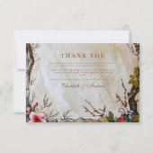 Carte De Remerciements Rustique Berry Mariage d'automne (Devant)