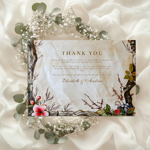 Carte De Remerciements Rustique Berry Mariage d'automne