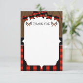 Carte de remerciements rustique de bûcheron (Debout devant)