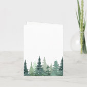 Carte de remerciements rustique de la forêt de pin (Dos)