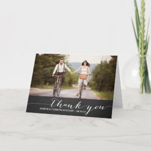 Carte de remerciements rustique de mariage de