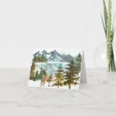 Carte de remerciements Rustique des Cerfs Forestie (Devant)