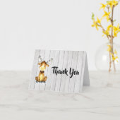 Carte de remerciements rustique d'orignaux (Fleur jaune)