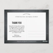 Carte de remerciements rustique du Mariage frontal (Dos)