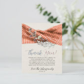 Carte de remerciements Rustique Fleur sauvage de l (Debout devant)