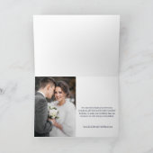 Carte De Remerciements Rustique Floral Boho Navy Mariage photo (Intérieur)