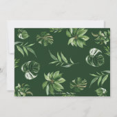 Carte De Remerciements Rustique Jungle Animaux Bois Verdure Photo Anniver (Dos)