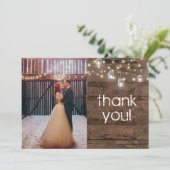 Carte De Remerciements Rustique Mason Jar Lights moderne (Debout devant)