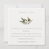 Carte De Remerciements Rustique Minimal Branche d'olivier Foliage Shower (Devant)