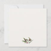 Carte De Remerciements Rustique minimal Olive Branche Foliage Mariage Inv (Dos)