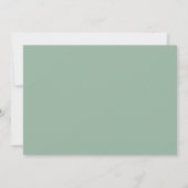 Carte De Remerciements Rustique Pastel Sage Green Blush Pony Mariage rose (Dos)
