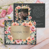 Carte De Remerciements Rustique Pays Floral Sage Vert Mariage plat