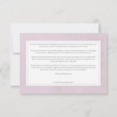 Carte De Remerciements Rustique romantique violet & Mariage Lilacs Sage (Dos)