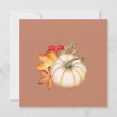 Carte De Remerciements Rustique Terracotta Automne Citrouille Mariage (Dos)