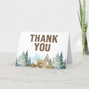 Carte De Remerciements Rustique Un Petit Baby shower De Camper