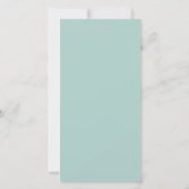 Carte De Remerciements SABLE DE PLAGE turquoise ROCK EAU COULEUR MARIAGE (Dos)