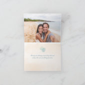 Carte De Remerciements Sable et Palms Beach Mariage Photo (Intérieur)