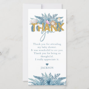 Carte De Remerciements Safari Animaux Baby shower I Anniversaire