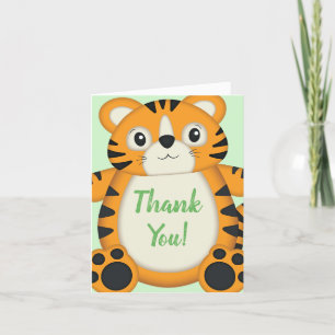 Carte De Remerciements Safari Baby shower tigre