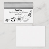 Carte de remerciements Safari Bébé Et Animal (Devant / Derrière)