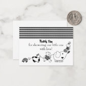 Carte de remerciements Safari Bébé Et Animal (Devant/Arrière en situation)